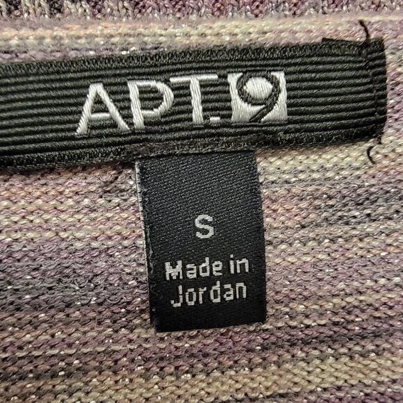 Apt. 9 Short‎ Sleeve Top Women’s Size S Pink Silver Metallic Cowl Neck - Picture 3 of 6